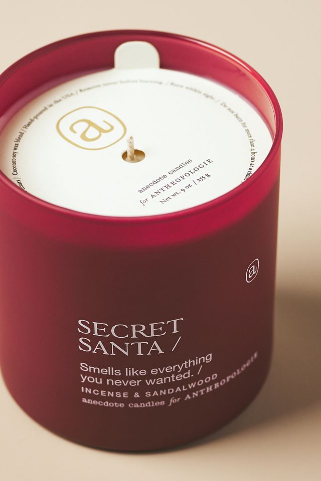 Anecdote Secret Santa Incense & Sandalwood Glass Candle #1