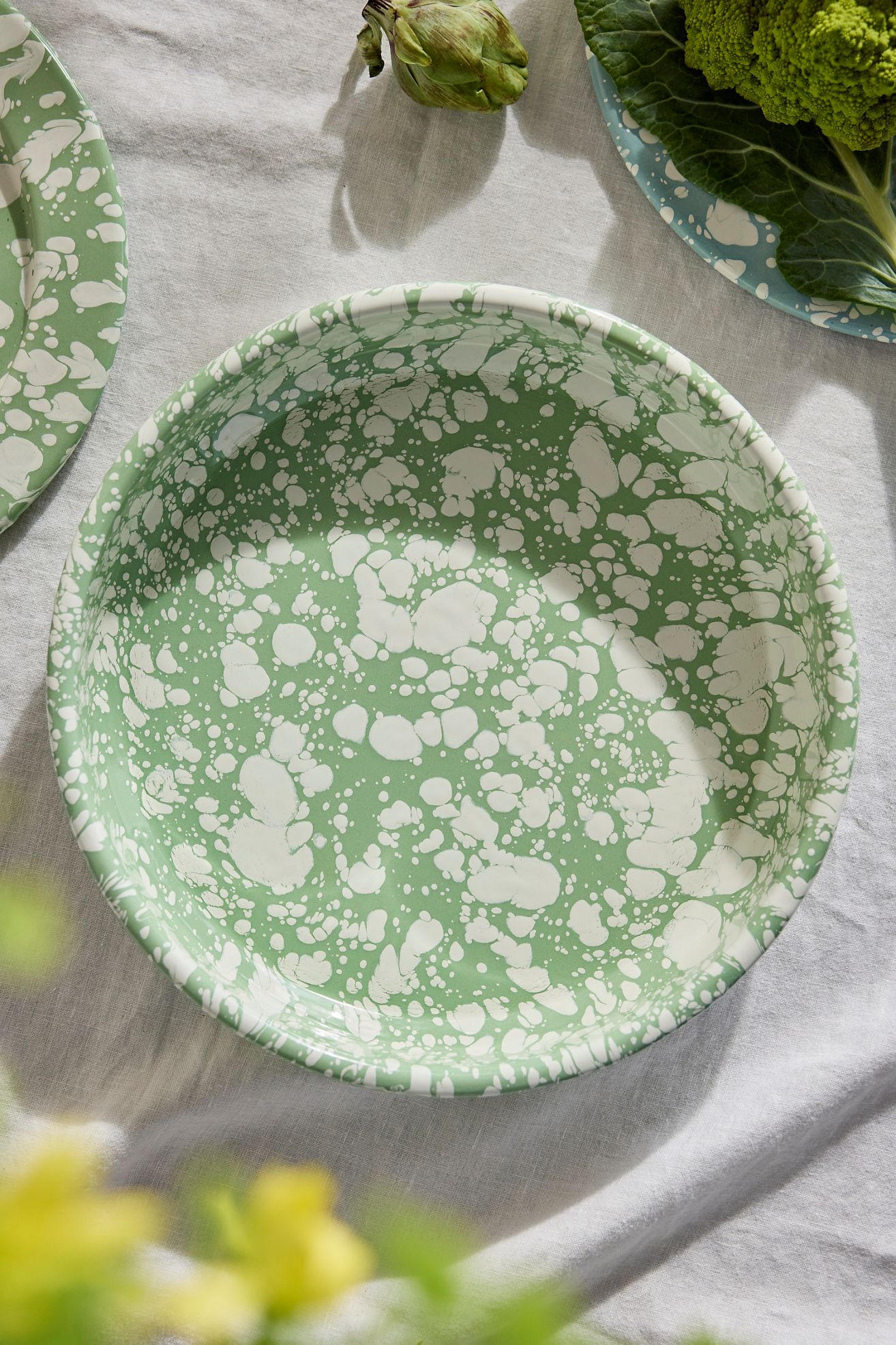 Speckled Enamel Pan - Moss, One Size