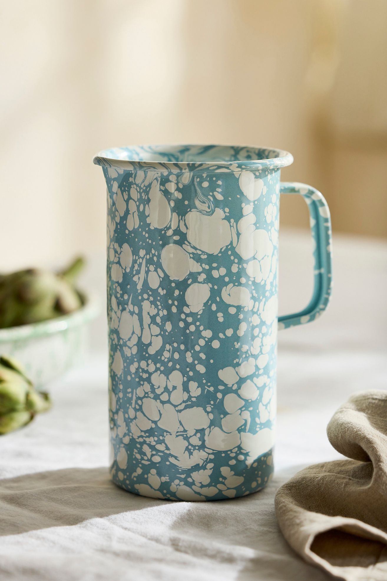 Speckled Enamel Carafe, Blue - Sky, One Size