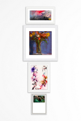 Anthropologie Moody Floral Vertical Gallery Wall Art