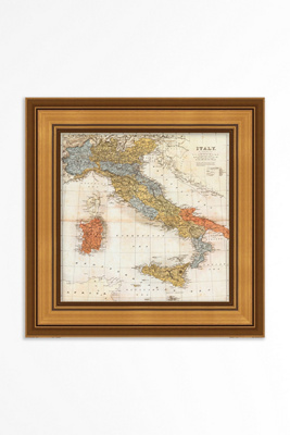 Anthropologie Vintage Map Of Italy Wall Art