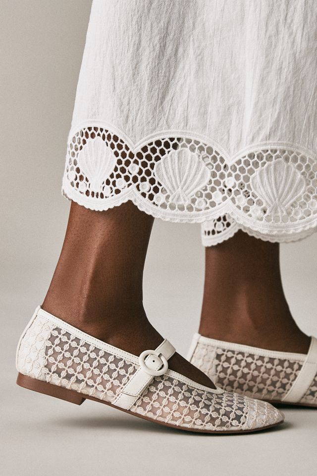 Bibi Lou Floral Mesh Mary Jane Flats #2