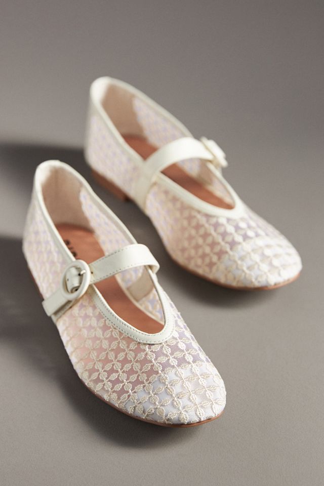 Bibi Lou Floral Mesh Mary Jane Flats #4