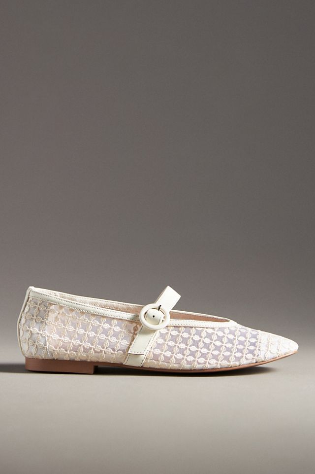 Bibi Lou Floral Mesh Mary Jane Flats #3
