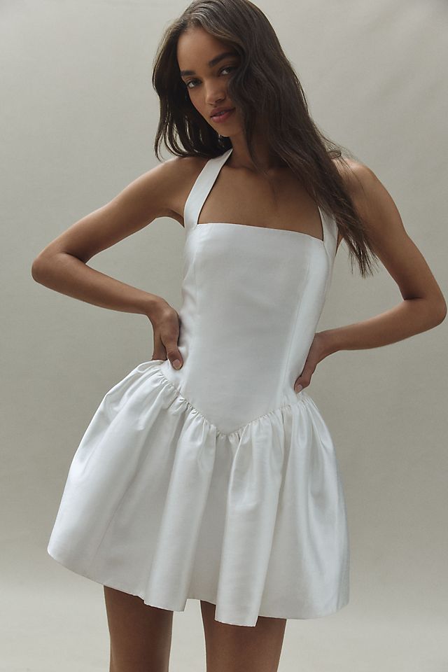 mini fit and flare dress Champagne Linen Floral Print Mini/Short Lining Pleats and Flare Stretchy Linen