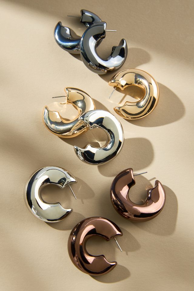 Large Mod Hoop Earrings #1