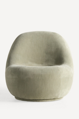 Anthropologie Alessio Chrome Slipper Accent Chair