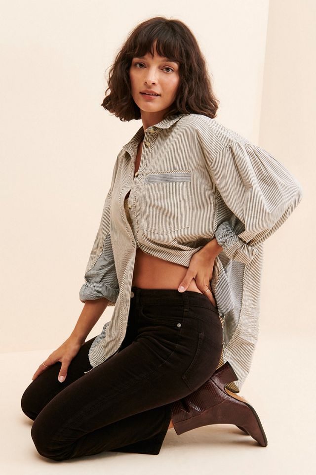 Pilcro Yaya Mid-Rise Crop Flare Corduroy Jeans #3