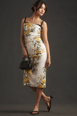 maeve sleeveless fitted a line midi dress Maeve Pleated Midi Dress