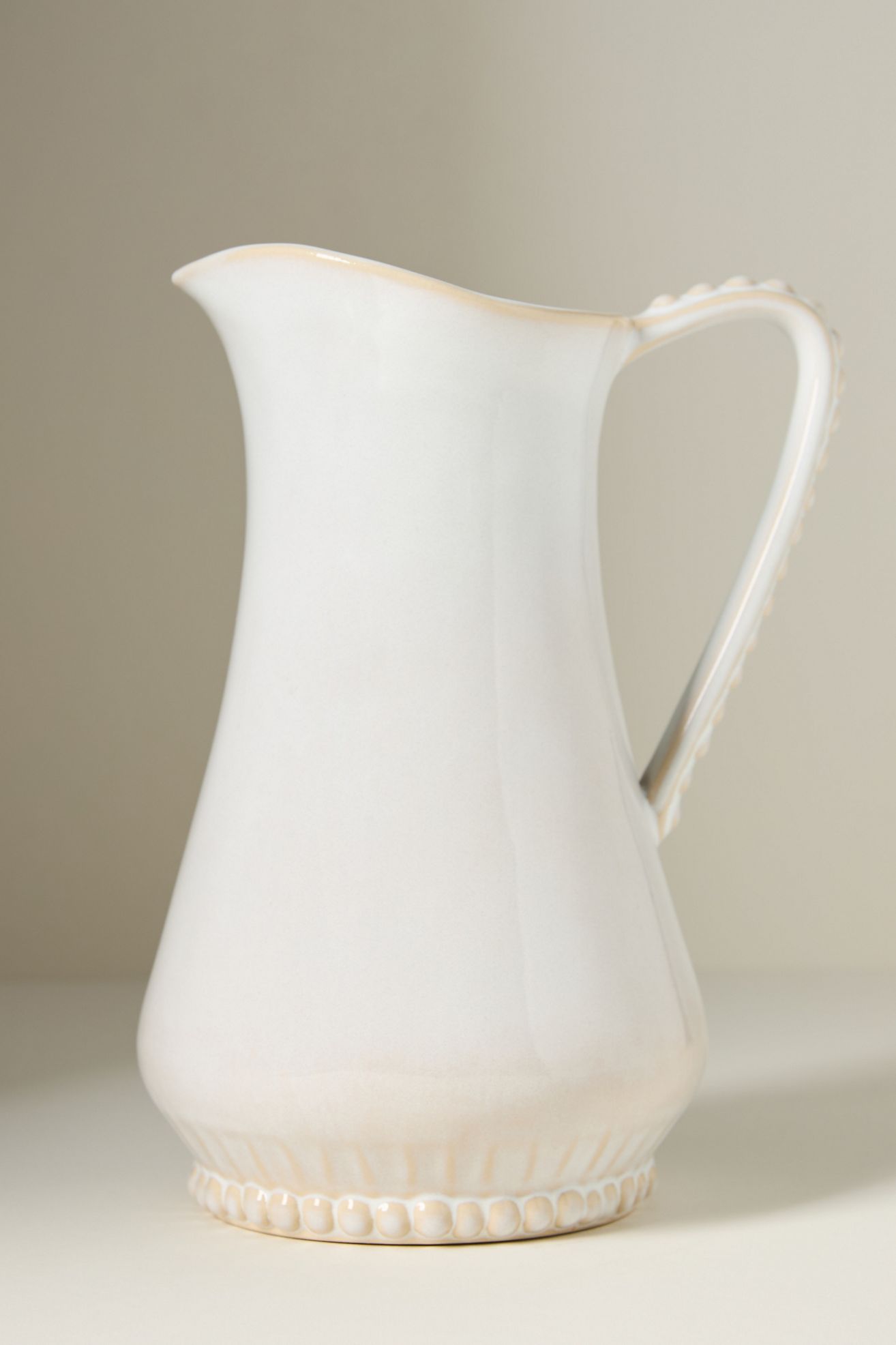 Lyon Portuguese Stoneware Pitcher - Ivory, Standard, One Size