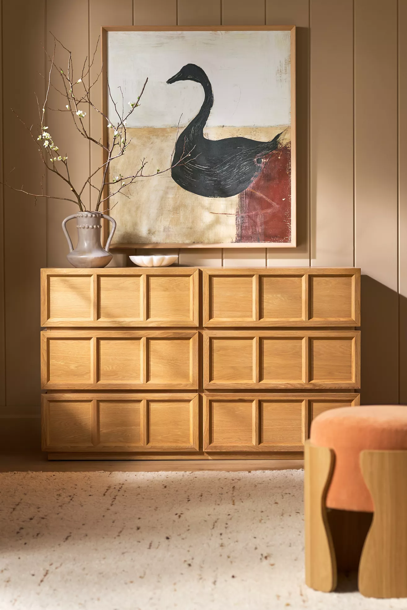 Halstead Six-Drawer Oak Dresser | Anthropologie
