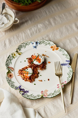 Anthropologie Eden Stoneware Dinner Plates, Set Of 4