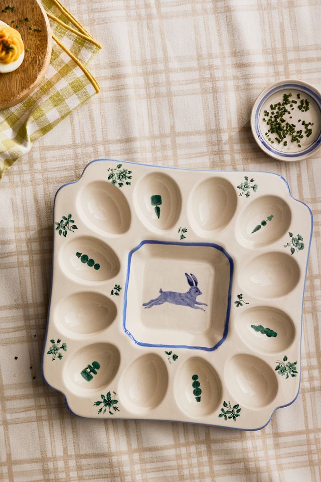 Lexington Stoneware Deviled Egg Platter #1