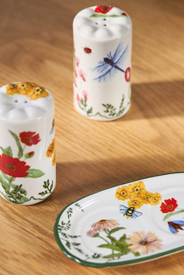 Anthropologie Eden Stoneware Salt & Pepper Shakers