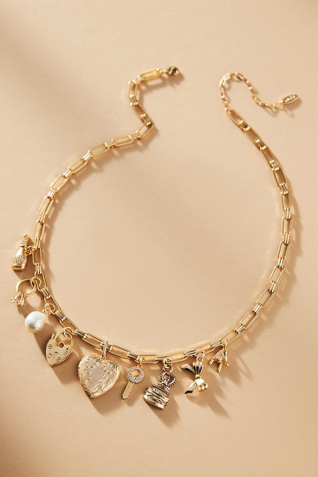 BHLDN Wedding Charm Necklace Anthropologie
