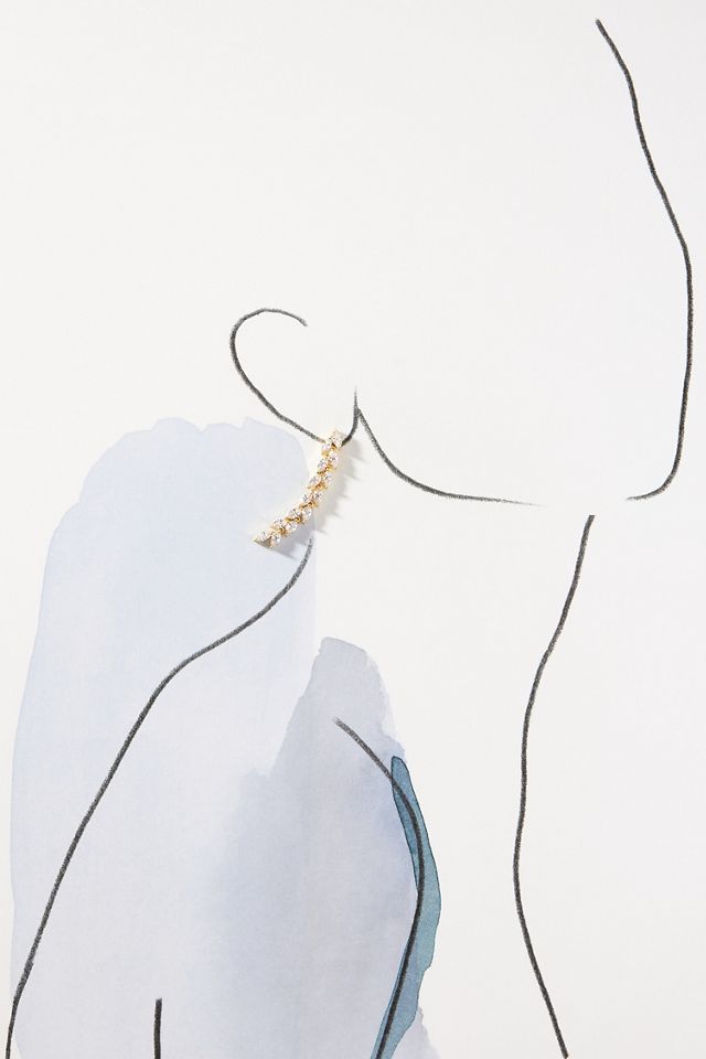Shashi Jadore Leaf Drop Earrings #1