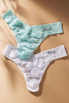 HANKY PANKY BRIDE & MRS. ORIGINAL RISE THONG GIFT SET 