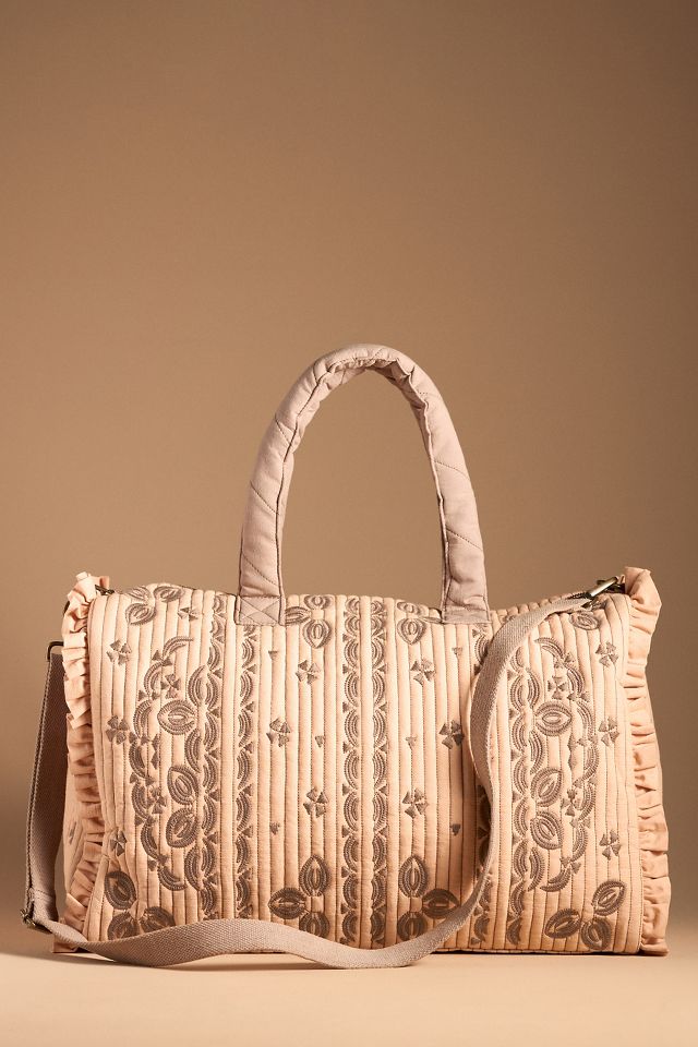 Llani x Anthropologie Embroidered Weekender Bag Anthropologie