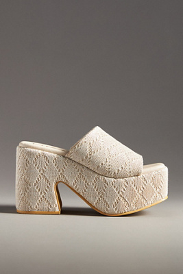 Shop Matisse Beach By  Como Platform Sandals In Beige