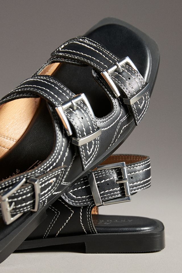 Coconuts by Matisse Contrast-Stitch Buckle Sandals #2