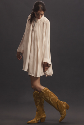 Matisse X Anthropologie Loretta Pull-on Western Boots In Beige