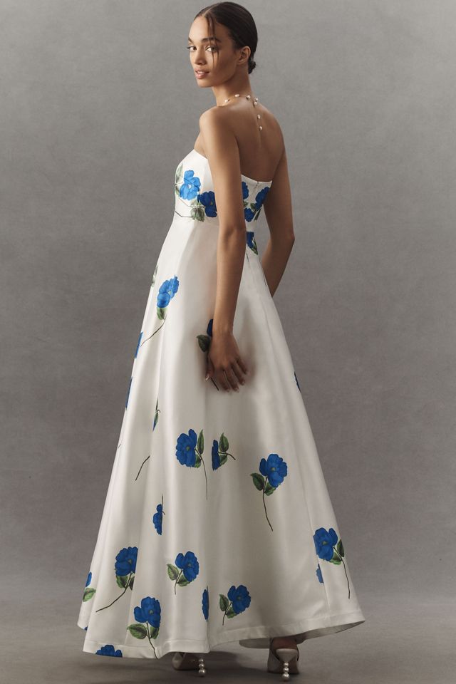 Aston Studio Audrey Strapless Floral Taffeta Maxi Dress #1