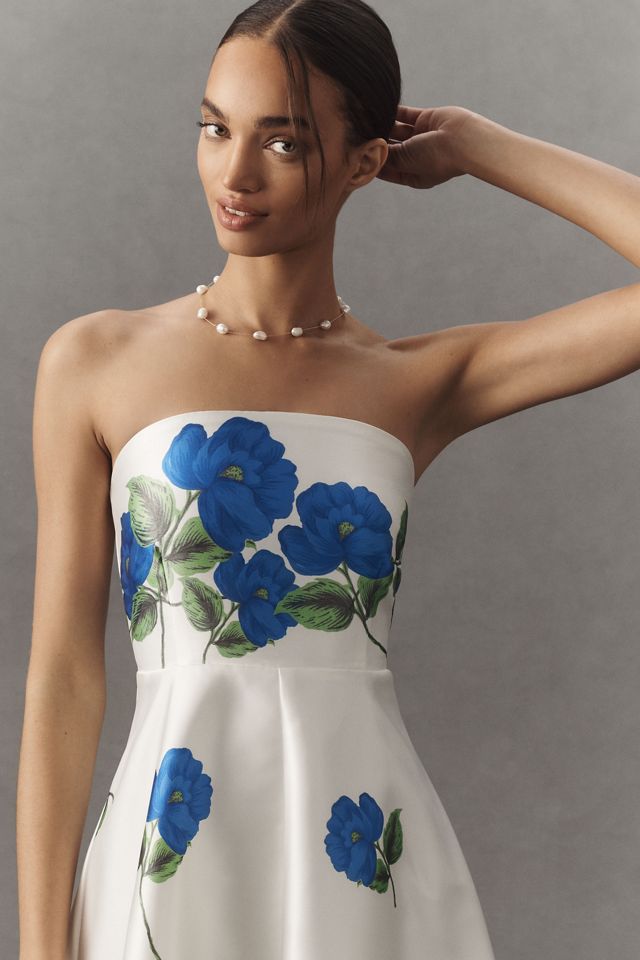 Aston Studio Audrey Strapless Floral Taffeta Maxi Dress #2