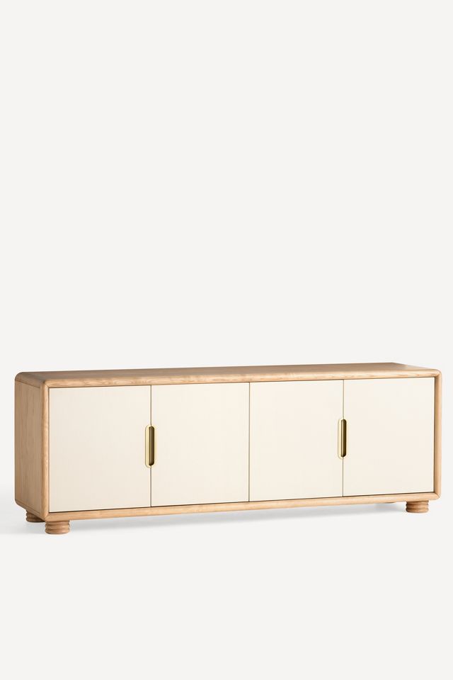 Monza Faux-Leather Rectangular 80" Sideboard