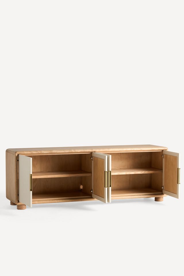 Monza Faux-Leather Rectangular 80" Sideboard