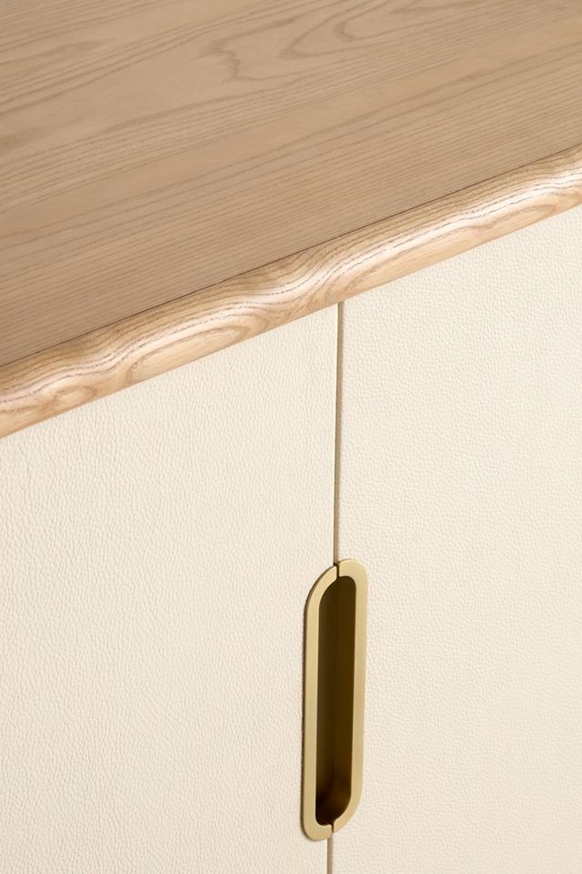 Monza Faux-Leather Rectangular 80" Sideboard #5
