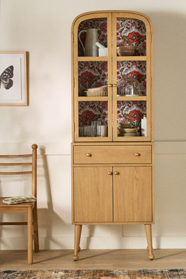 Anthropologie Moretti Oak Bar Cabinet In Brown