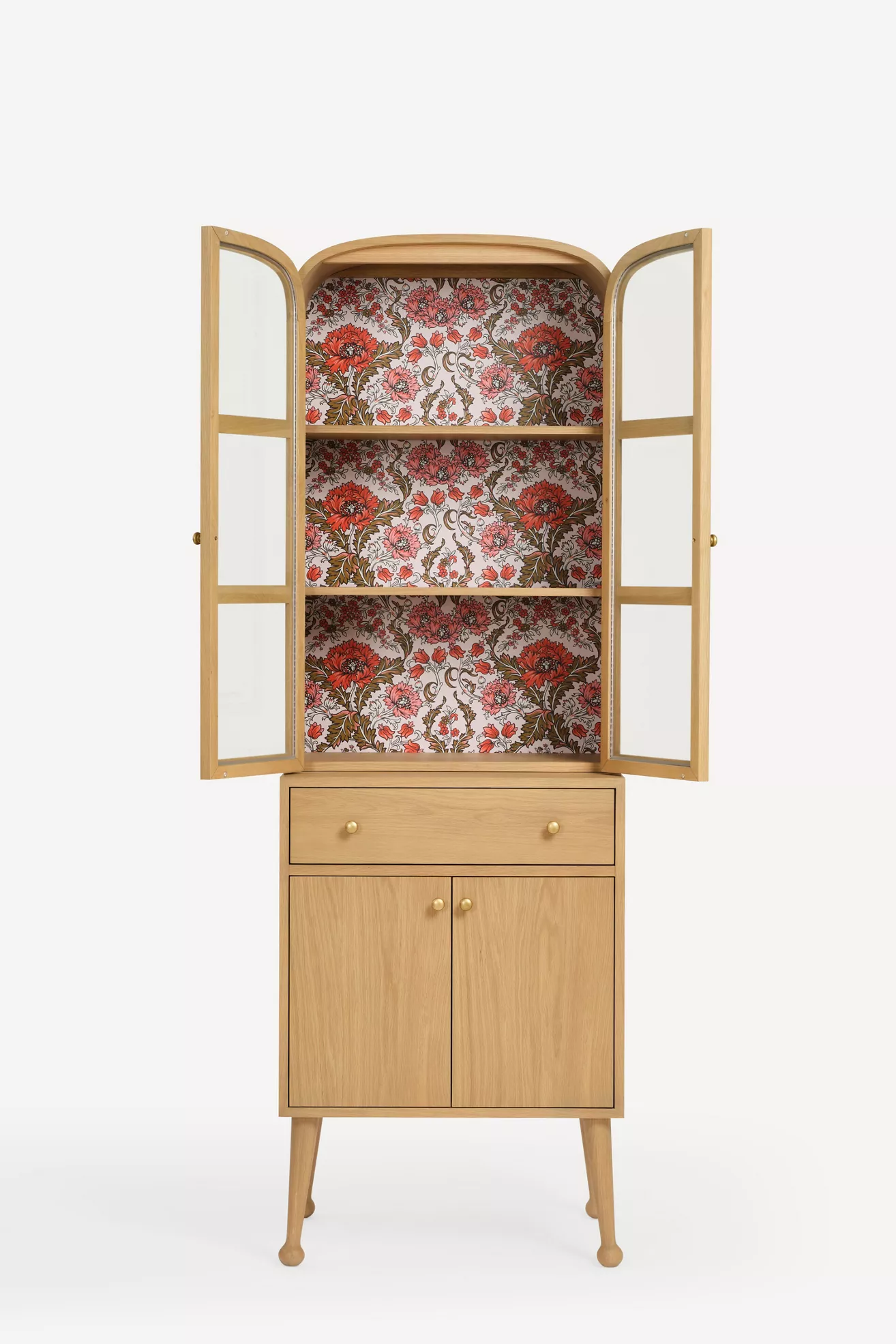 Moretti 26" Oak Display Hutch - thumbnail 9