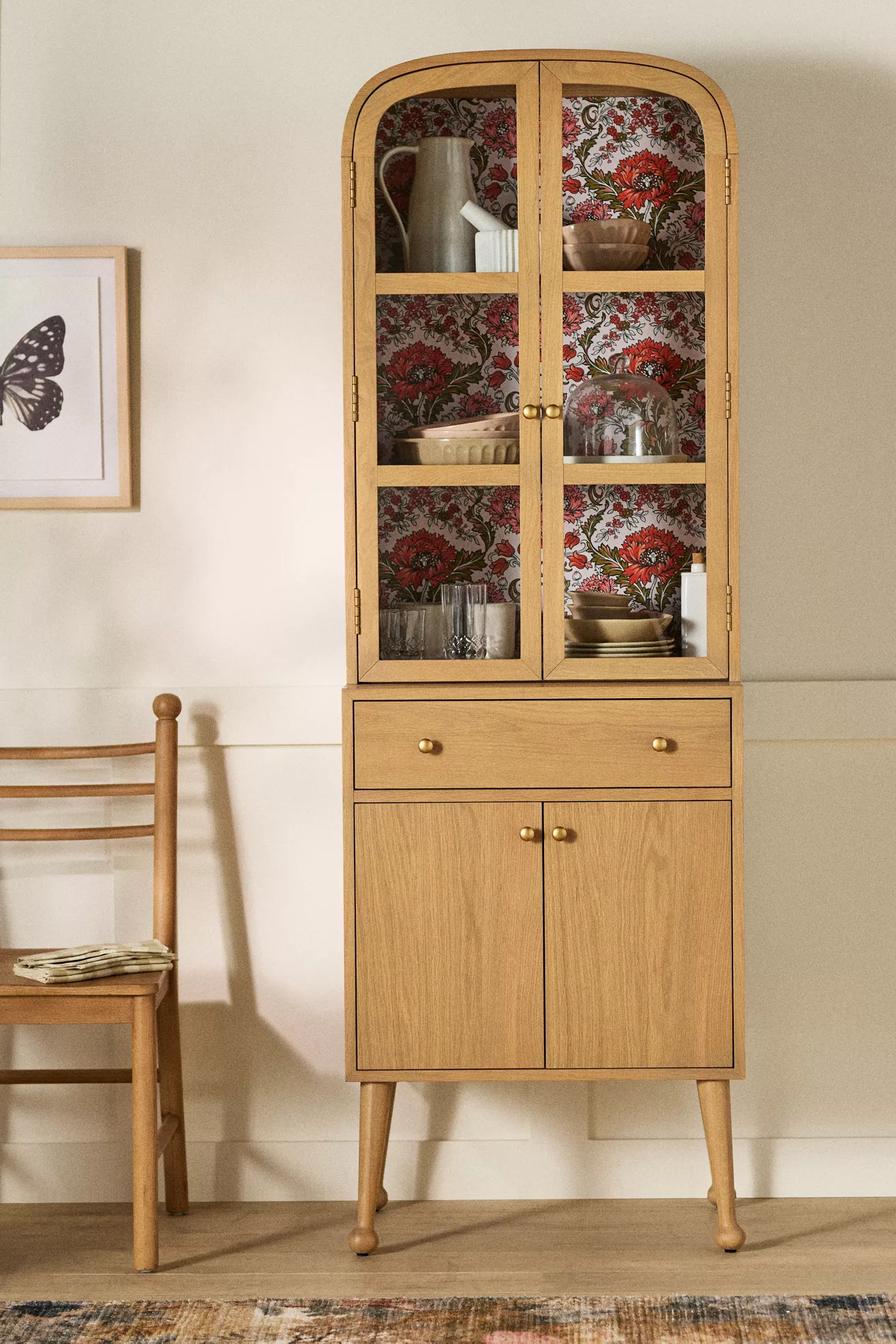Moretti 26" Oak Display Hutch - thumbnail 7