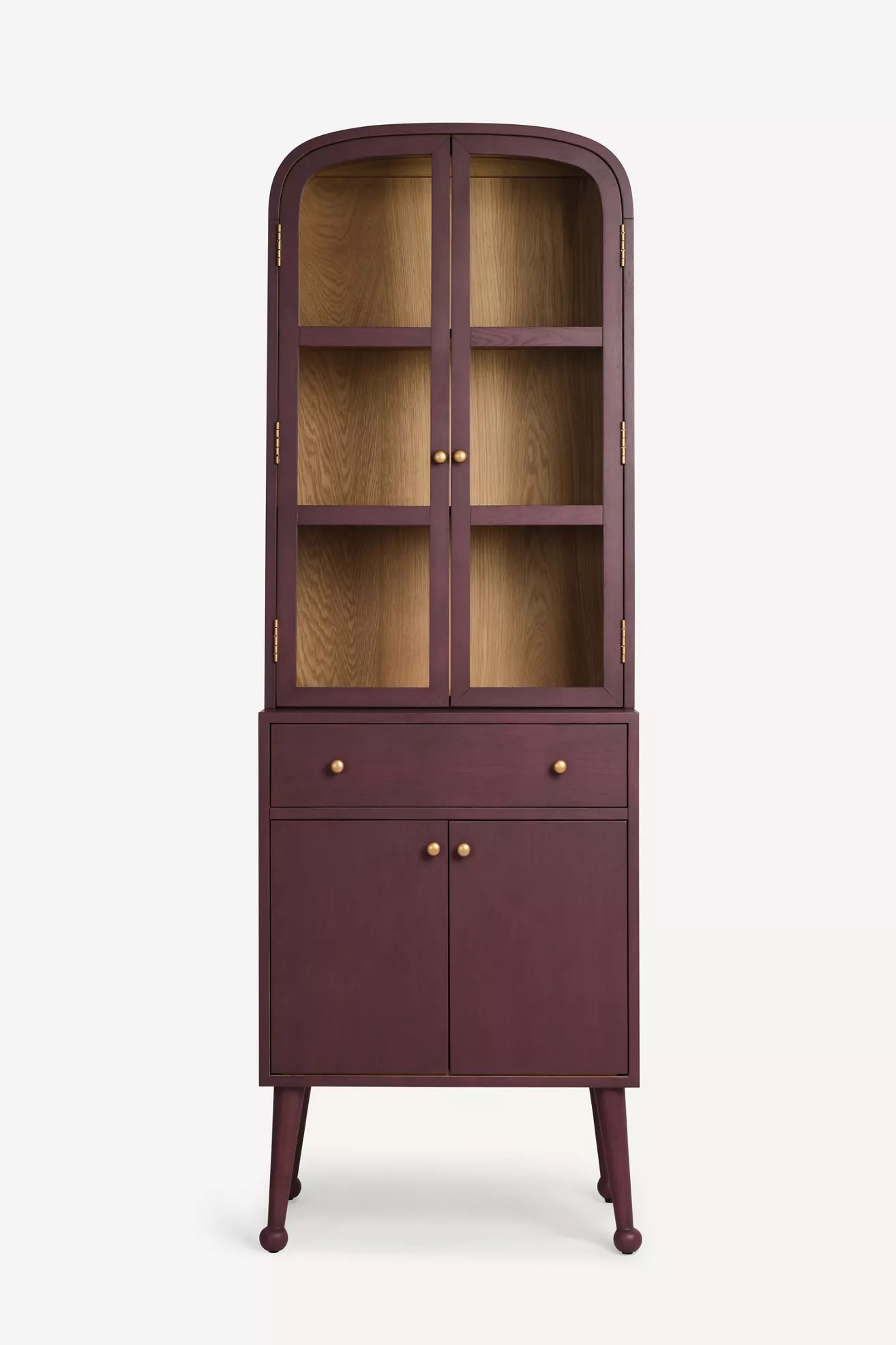 Moretti 26" Oak Display Hutch - thumbnail 2