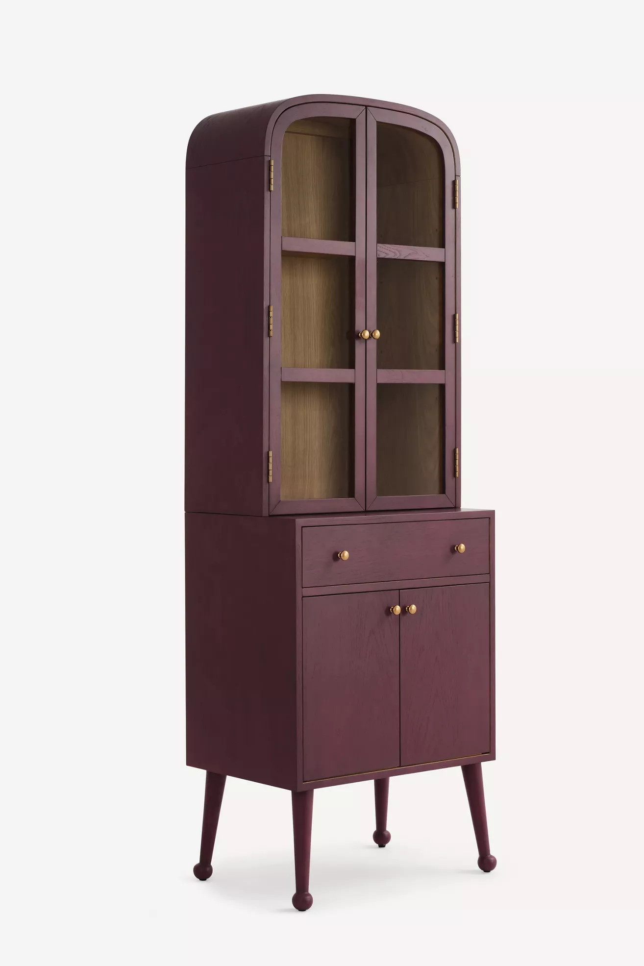 Moretti 26" Oak Display Hutch - thumbnail 4