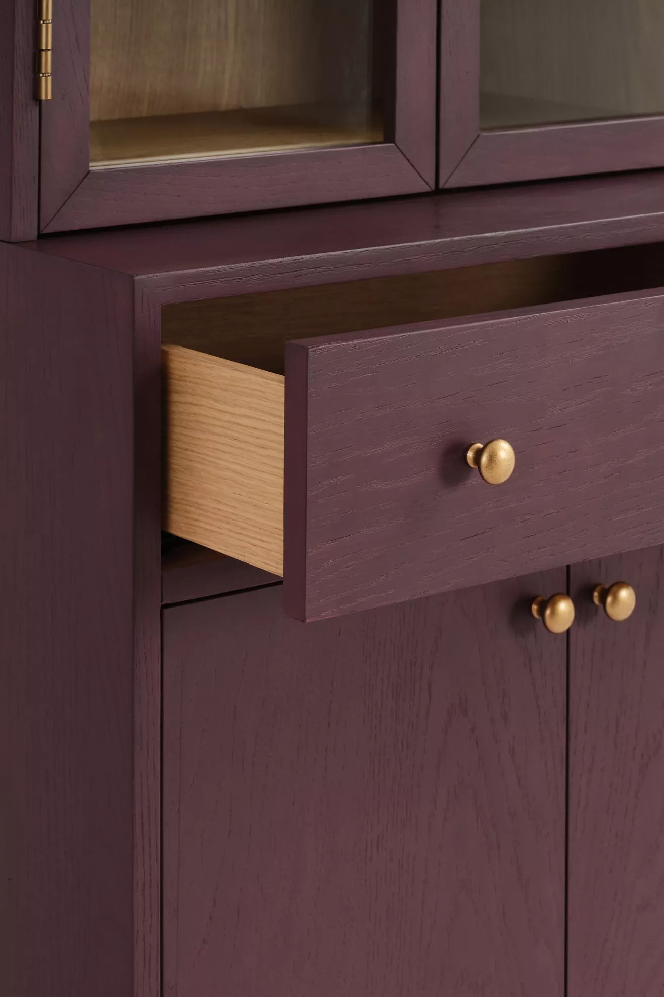 Moretti 26" Oak Display Hutch - thumbnail 6