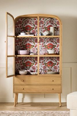 Moretti Oak Curio Cabinet