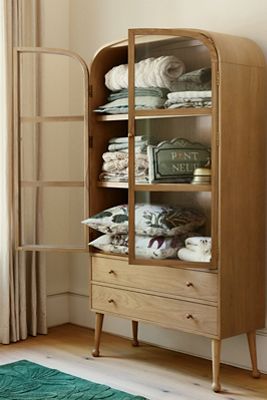 Moretti 42" Oak Curio Cabinet