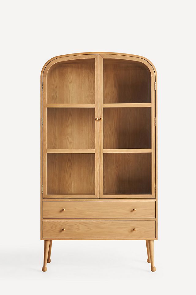 Moretti Oak Curio Cabinet | AnthroHome Moretti Oak Curio Cabinet | AnthroHome