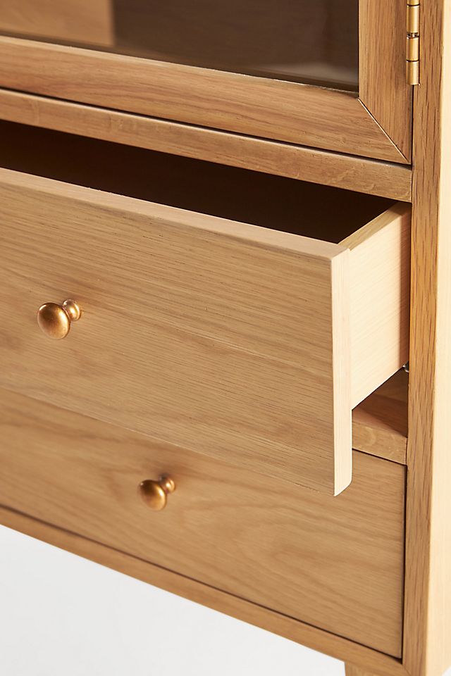 Moretti Oak Curio Cabinet | AnthroHome Moretti Oak Curio Cabinet | AnthroHome