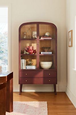 Moretti Oak Curio Cabinet