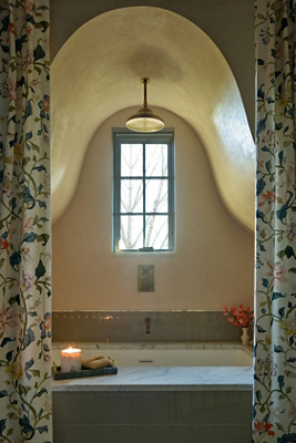 Hattie Printed Cotton-Slub Shower Curtain