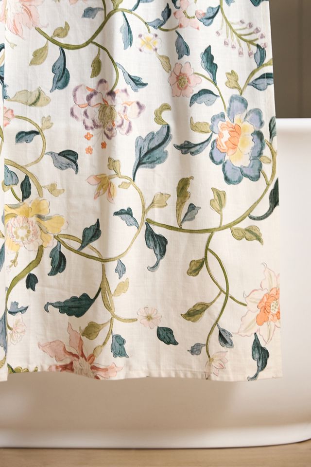 Cortina de Ducha Hattie de Algodón Estampado #1