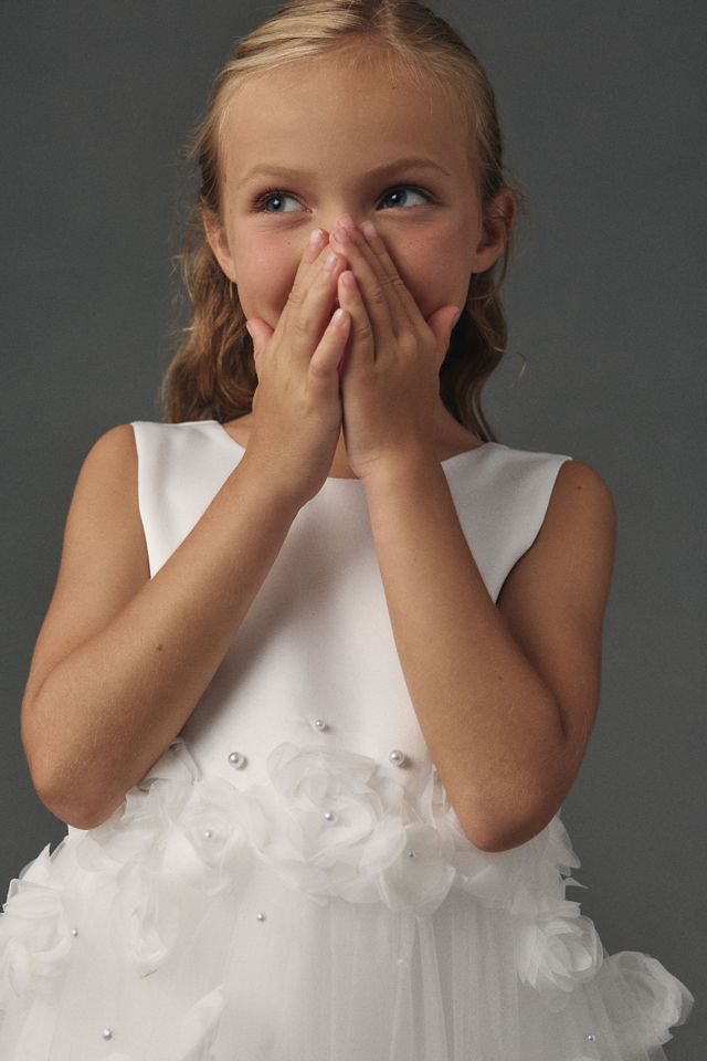 Princess Daliana Rosette Flower Girl Dress #1