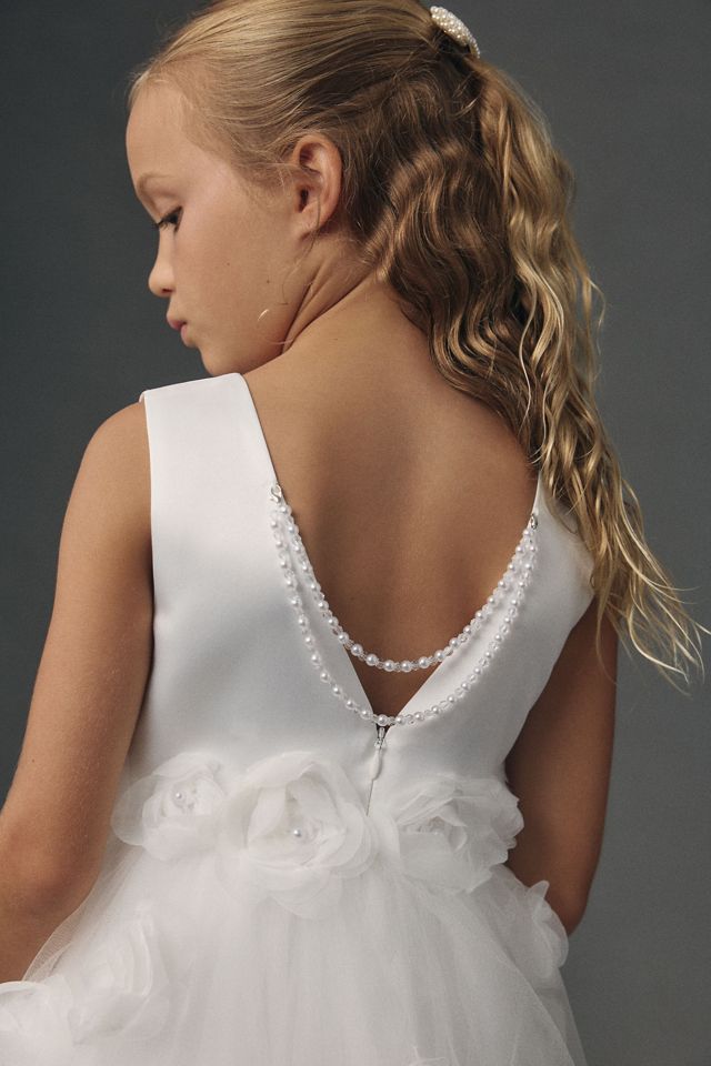 Princess Daliana Rosette Flower Girl Dress #3