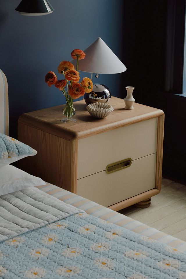 Monza Faux-Leather Two-Drawer Nightstand #5