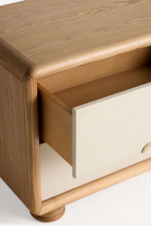 Monza Faux-Leather Two-Drawer Nightstand #3