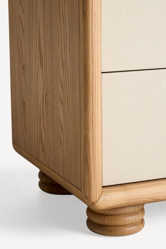 Monza Faux-Leather Two-Drawer Nightstand #4