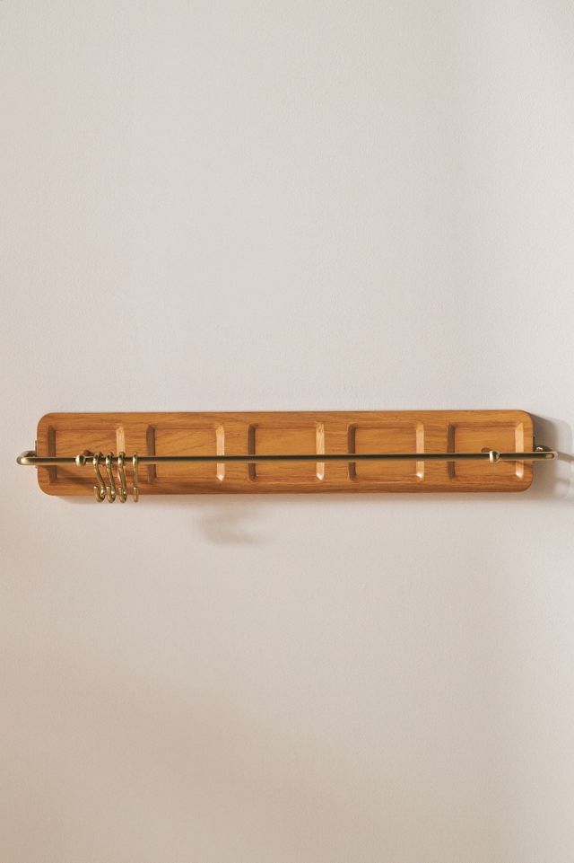 Elle Oak Wood Kitchen Utensil Rail #1