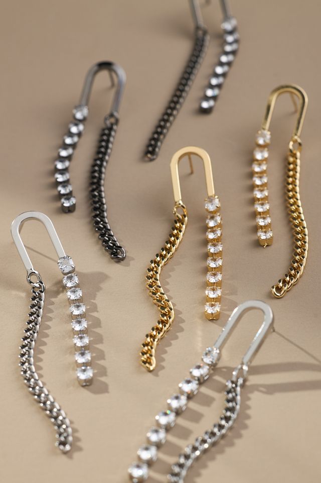 Boucles d'oreilles en cristal en forme de U #1
